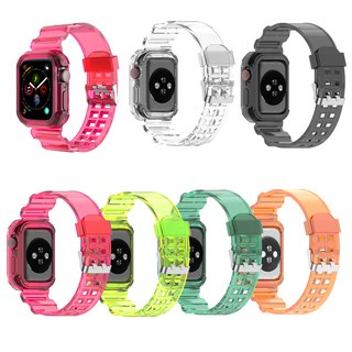 Ốp Trong SuốT Có Dây Đeo Cho ĐồNg Hồ Apple 38mm 40mm 41mm 42mm 44mm 45mm Apple Watch 8 S8 SE