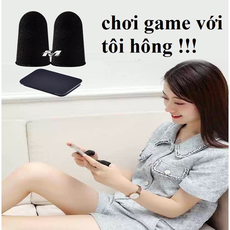 🆔Bao găng tay chơi game ff, pubg, liên quân mobile chống mồ hôi siêu nhạy sợi carbon nano 56 sợi đen co giãn chống trượt