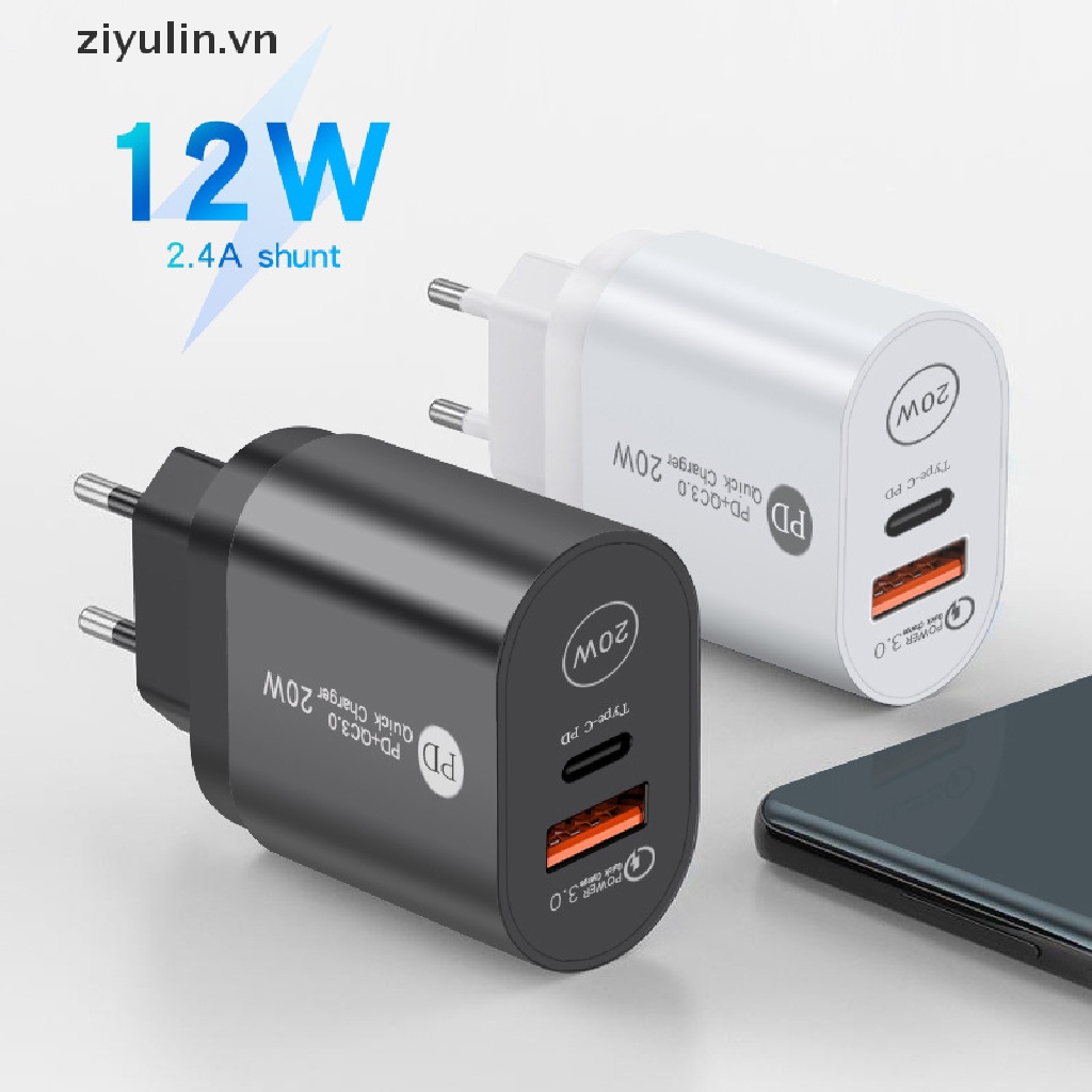 Củ Sạc Nhanh ziyulin Super Si 36W USB C Cho iPhone 13 Type C QC 3.0 PD