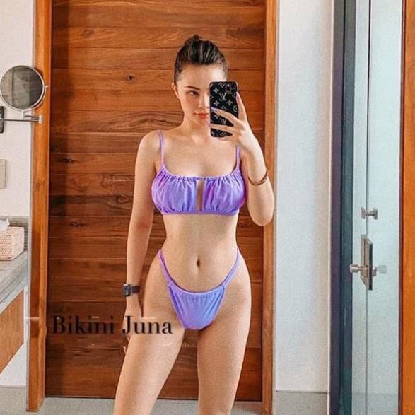 Bikini Nữ Hai Mảnh Quần Tam Giác Mút Mỏng Sexy Freesize BHV083