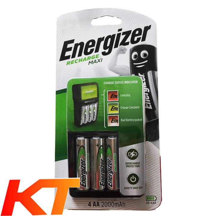 Máy sạc pin AA, AAA ENELOOP PANASONIC, ENERGIZER, CAMELION Kèm 4 pin 2000mah (chính hãng).