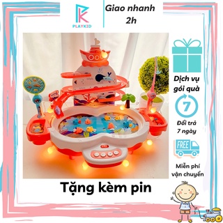 Bộ đồ chơi câu cá PLAYKID có nhạc cầu trượt cho bé trai bé gái PK024