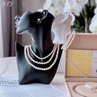 BỘ VÒNG CỔ NGỌC TRAI NHÂN TAO CAO CẤP PHÚ QUỐC MÀU Trắng 6 ly