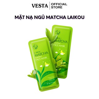 Mặt nạ ngủ matcha trà xanh - 1 gói lẻ mask thạch dưỡng trắng laikou cấp ẩm sáng da