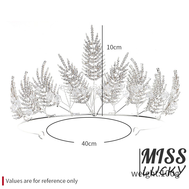 Vương miện cho cô dâu màu bạc sang trọng