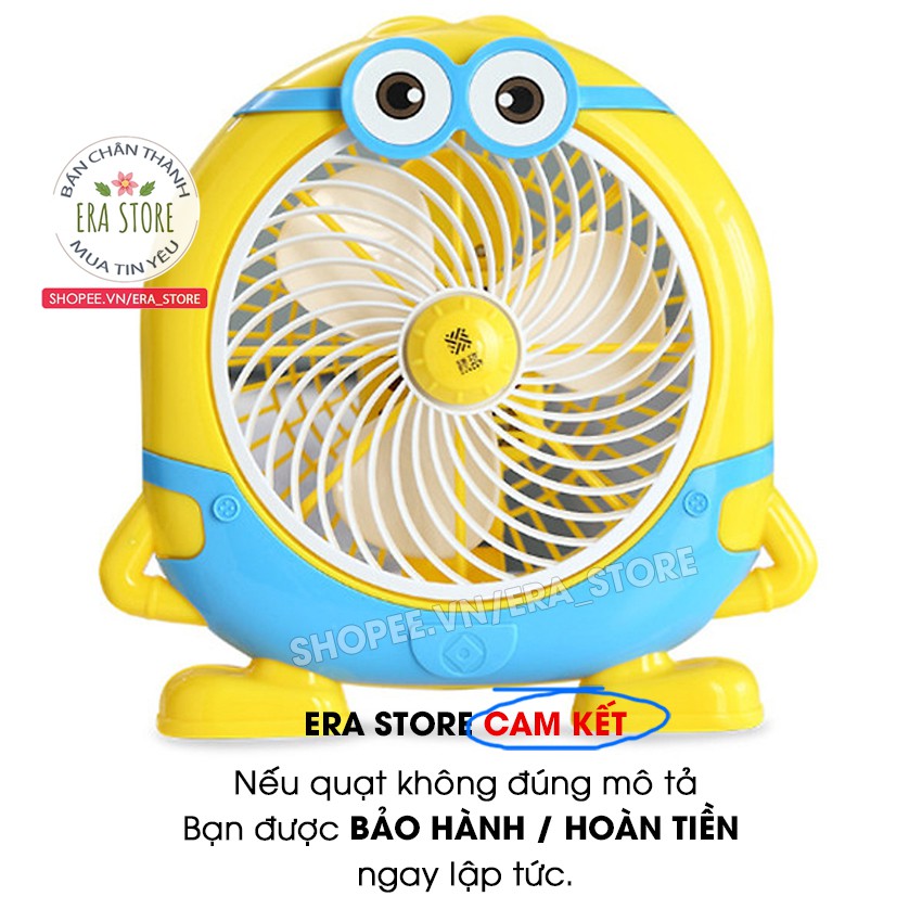 (Hàng Chuẩn) Quạt Điện Mini 3 Cánh Để Bàn Hình Minion Và Các Con Thú Ngộ Nghĩnh, Gió Mát  cho bé (Loại Tốt)