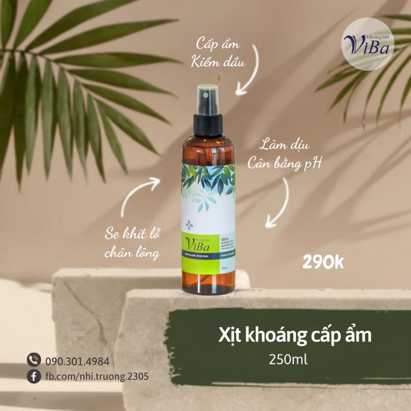 [Khoáng tươi Viba] Xịt khoáng cấp ẩm Viba 100ml và 250ml | BigBuy360 - bigbuy360.vn