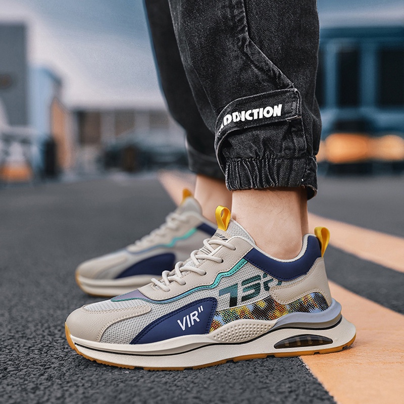 Giày sneaker chạy bộ  IELGY phối lưới mỏng thoáng khí dành cho nam