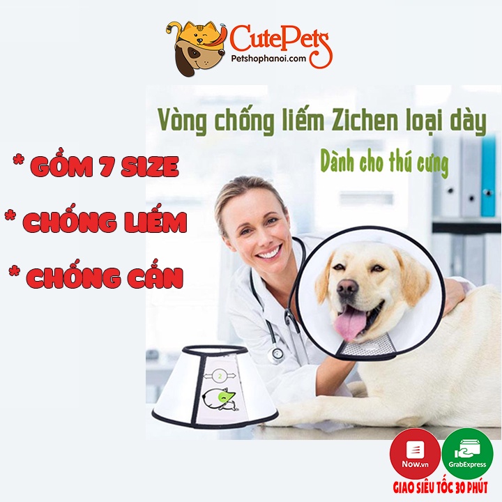 Loa chống liếm cho mèo chó loại Zichen - Phụ kiện thú cưng Hà Nội