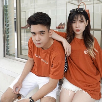 xả sốc Áo thun tay lỡ cotton 100% MILLEn