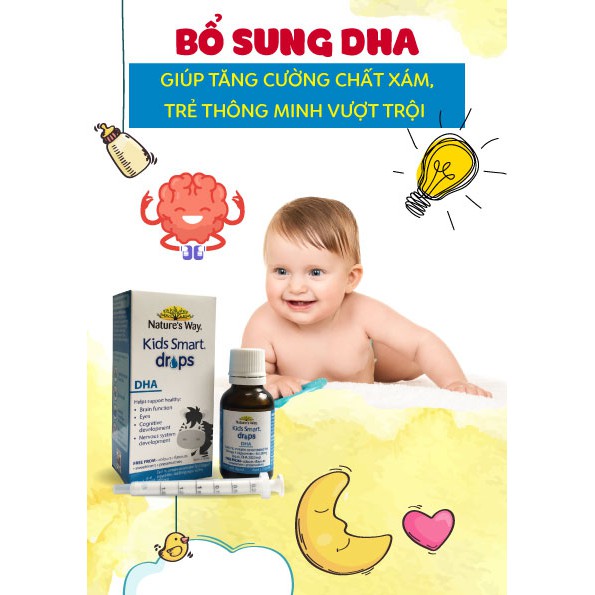 Nature’s Way Kids Smart Drops DHA - Chai 20ml - Tăng Cường Phát Triển Não Bộ