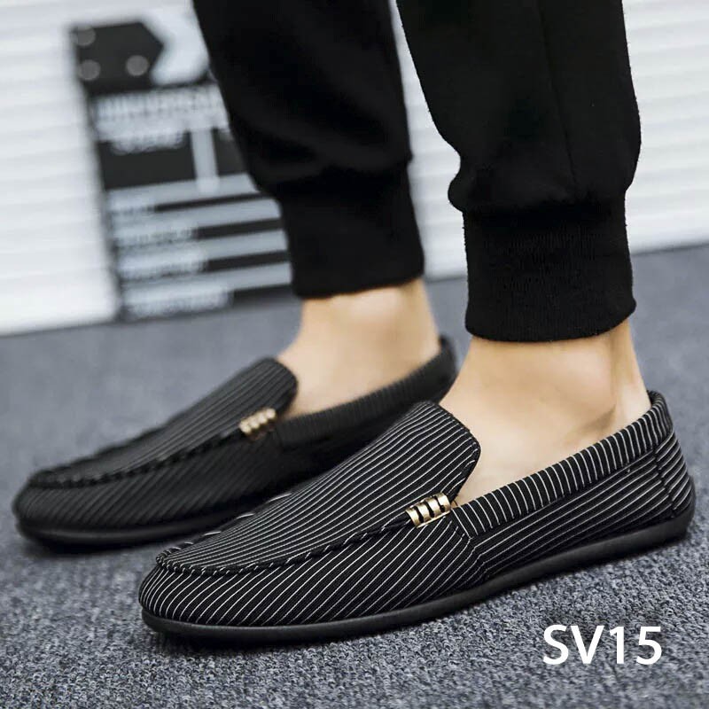 [ SIÊU HOT] Giày Lười Nam Cao Cấp Phong Cách Hàn Quốc - Màu Đen SV15 | BigBuy360 - bigbuy360.vn