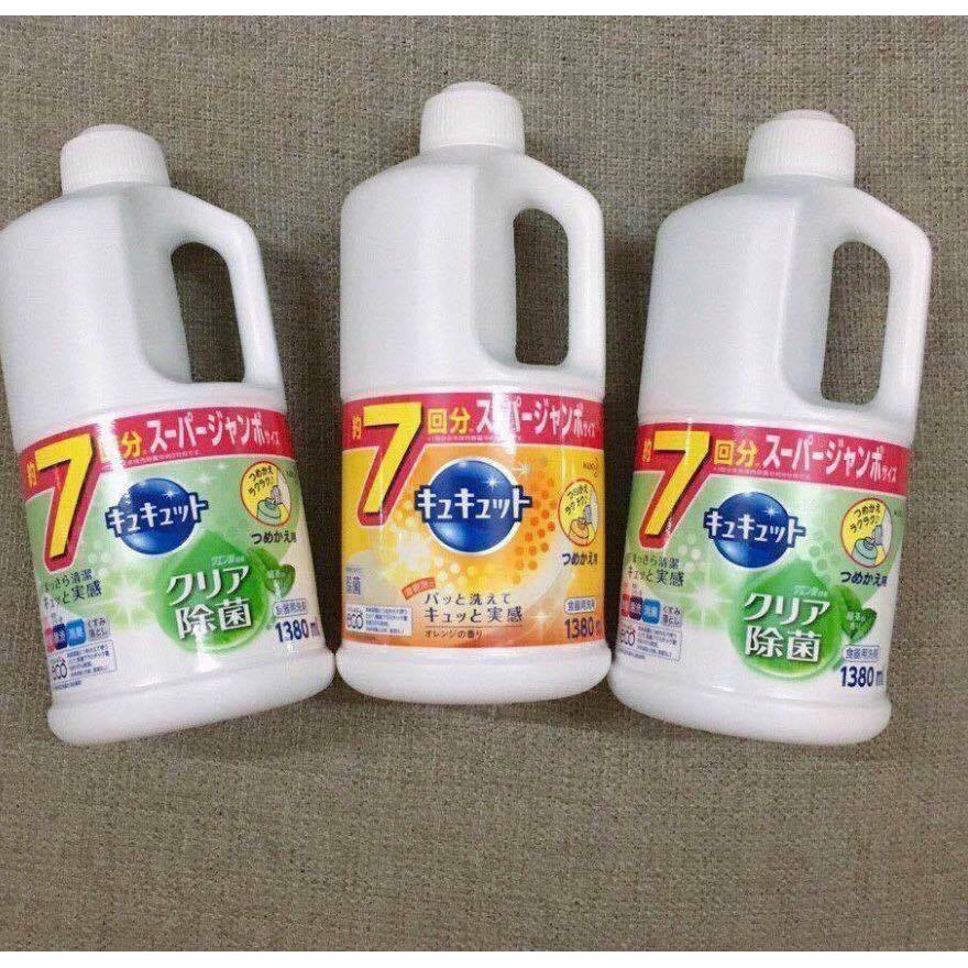 Nước rửa bát Kao 1380ml Nhật Bản