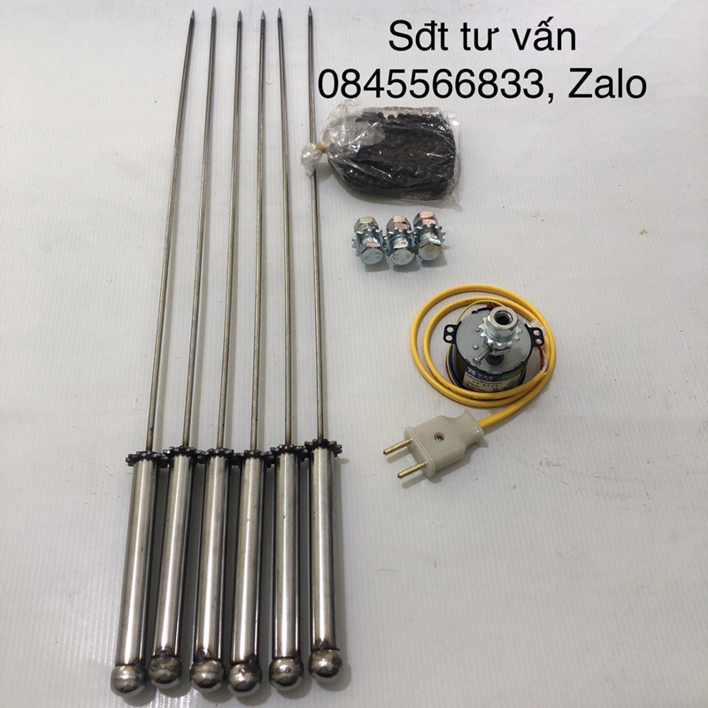 Mô Tơ Giảm Tốc 220v + Bộ Chế Máy Nướng Thịt 6 xiên đơn