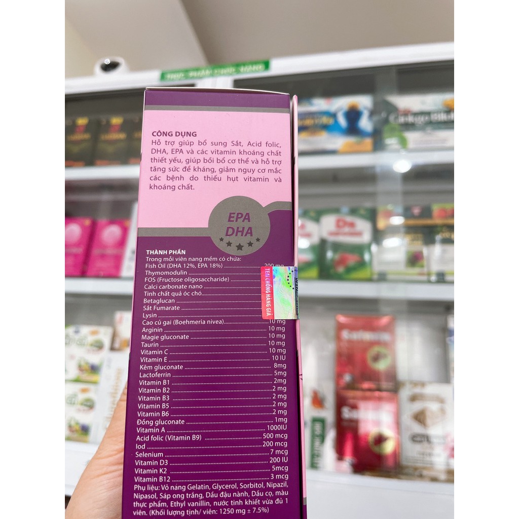 Viên uống bổ bầu PRECARE DHA - Tăng cường sức đề kháng bổ sung vitamin, khoáng chất cho phụ nữ mang thai và cho con bú | BigBuy360 - bigbuy360.vn