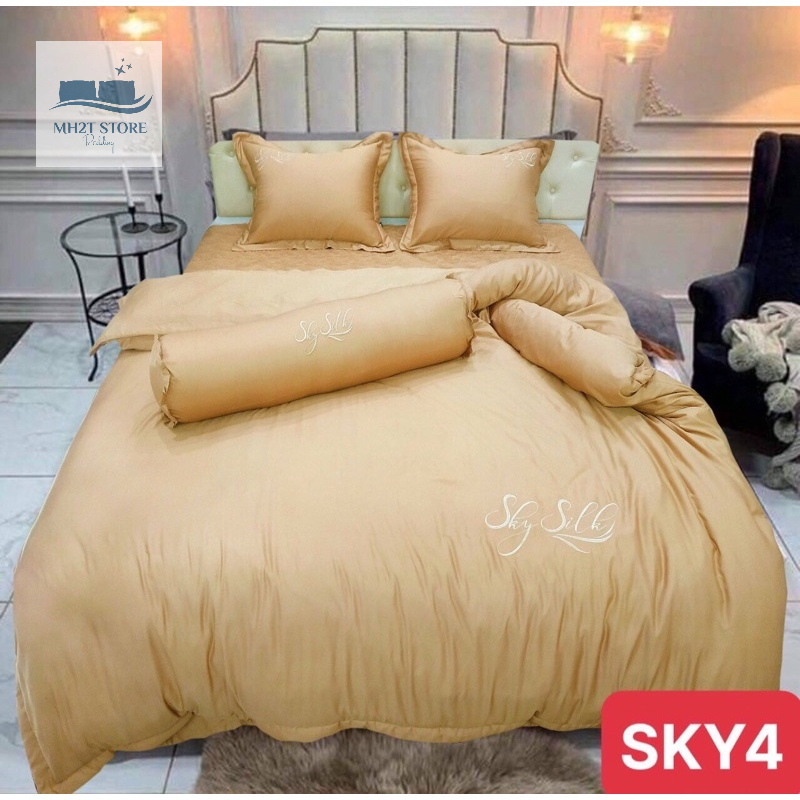 Bộ Chăn ga gối Lụa SKY 5 món thượng hạng, cao cấp SKY SILK MH2T STORE