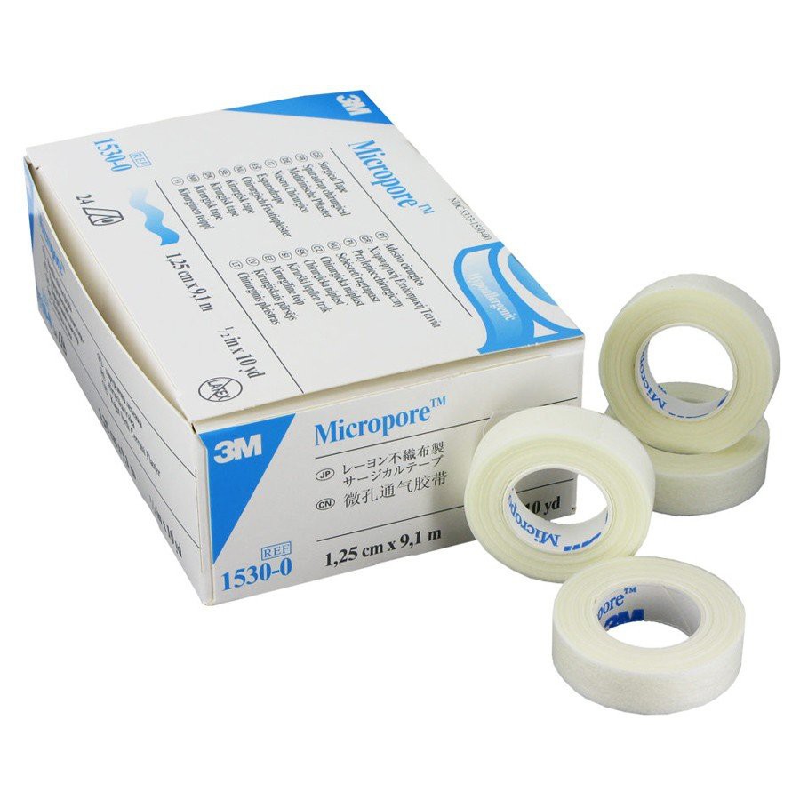 Băng keo giấy 3M Micropore 1530 hộp 12 và 24 cuộn