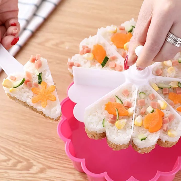 Khuôn đa năng 8 ngăn hình trái tim tạo hình cho xôi, cơm, bento, thạch, rau câu