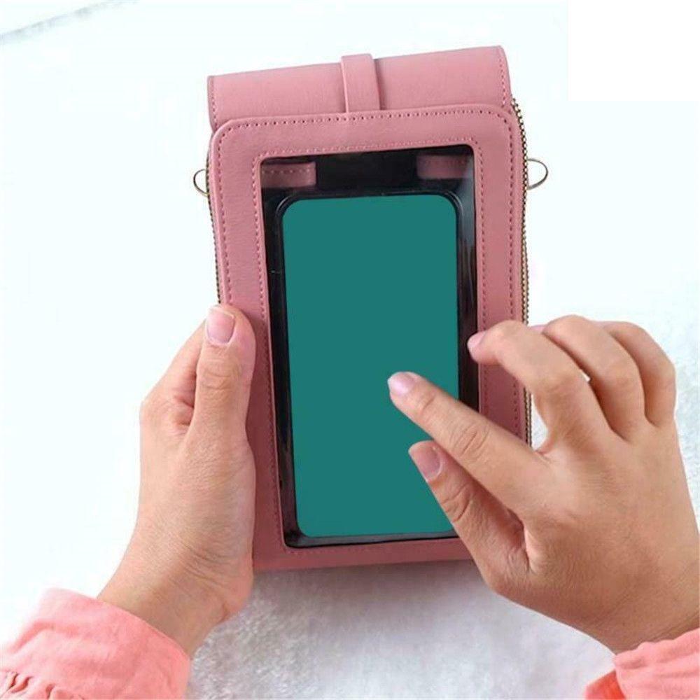 Túi Da PU Đựng Điện Thoại Có Ngăn Đựng Thẻ Và Dây Đeo Vai