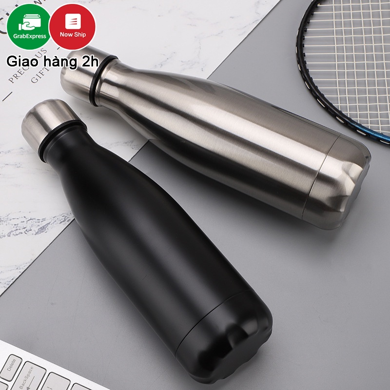Bình giữ nhiệt Inox dáng chai nước màu tươi sáng thể thao cá tính dung tích 500ml (Kenzi-Shop)