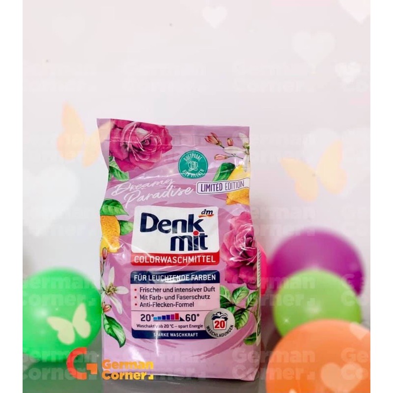 Bột giặt thơm DENKMIT ( hàng nhập Đức) gói 1,3kg