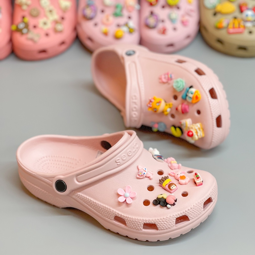 Dép Crocs Unisex Band Classic Clog Chính Hãng - Đế Thấp - Sấu Vui Vẻ - CC