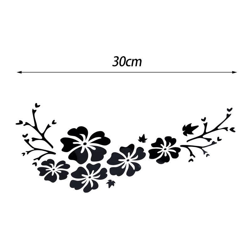 Miếng Dán Vinyl Hình Hoa Cổ Điển Tự Dính Trang Trí Cửa Xe Hơi