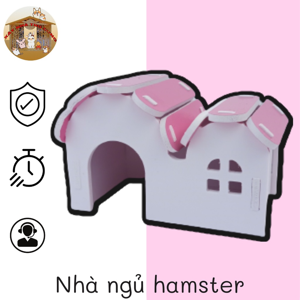 Nhà ngủ dễ thương cho hamster kích thước 14x10x8.5cm - XNTC13