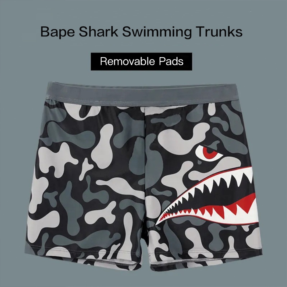 Quần short thể thao BAPE họa tiết cá mập thời trang mùa hè cho nam 2022