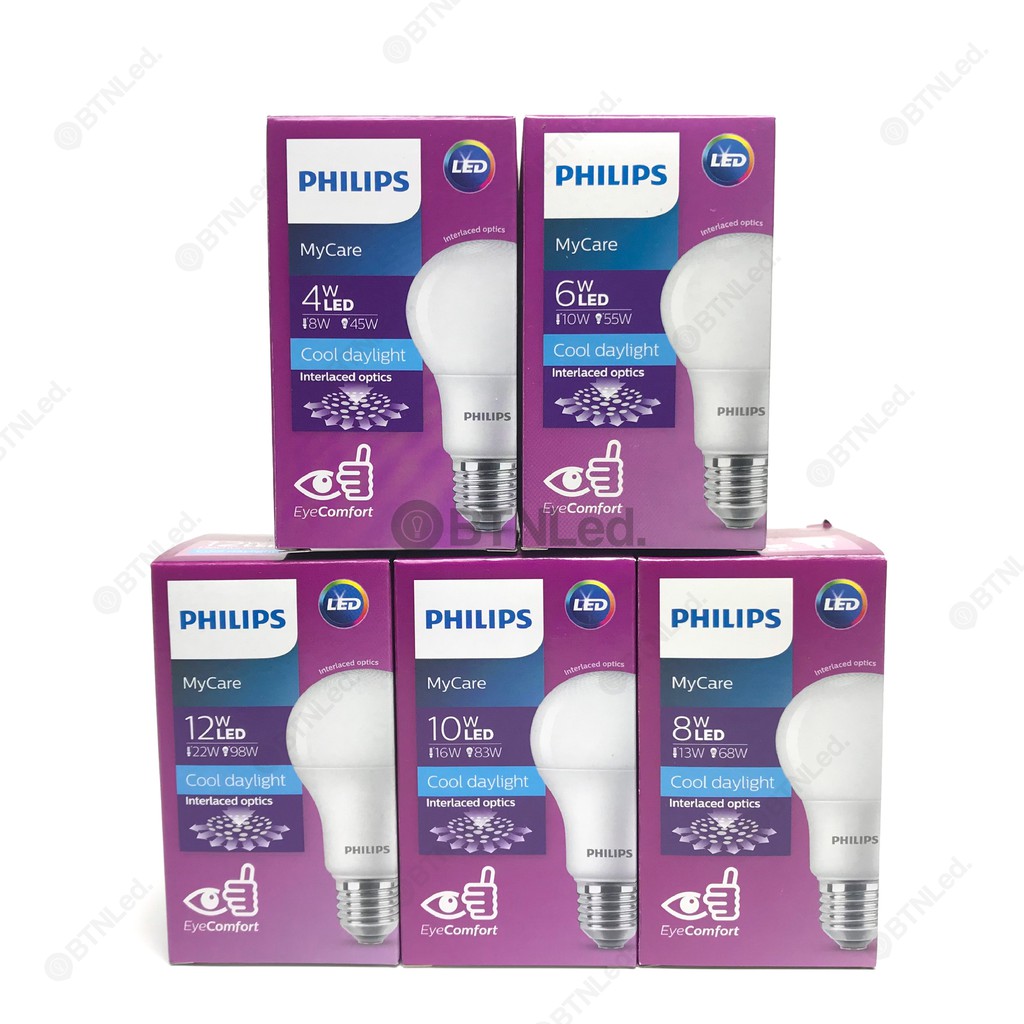 Bóng đèn PHILIPS LED Bulb MyCare E27 A60 - [HÀNG CHÍNH HÃNG] - Êm dịu cho mắt