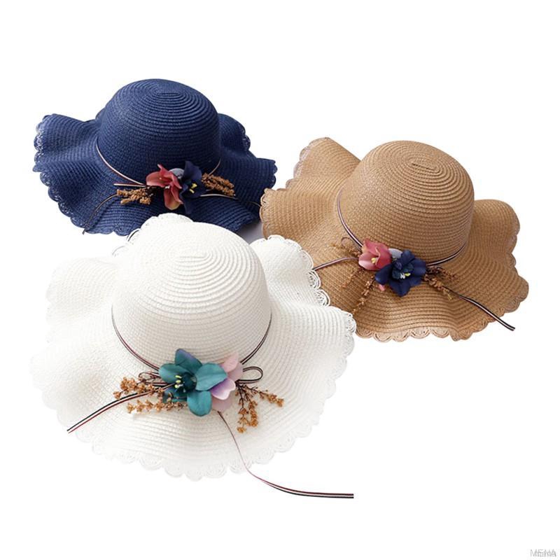 Mũ rơm rộng vành đẹp mắt thời trang dành cho bé gái
