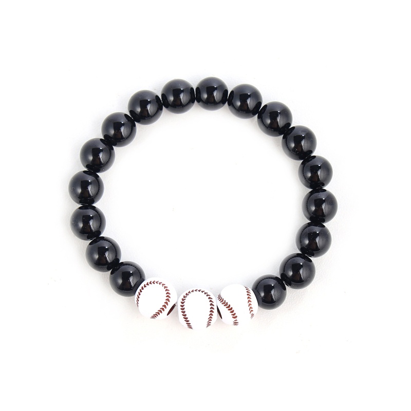 Vòng Tay Chuỗi Hạt Đá Obsidian Nhân Tạo Thời Trang