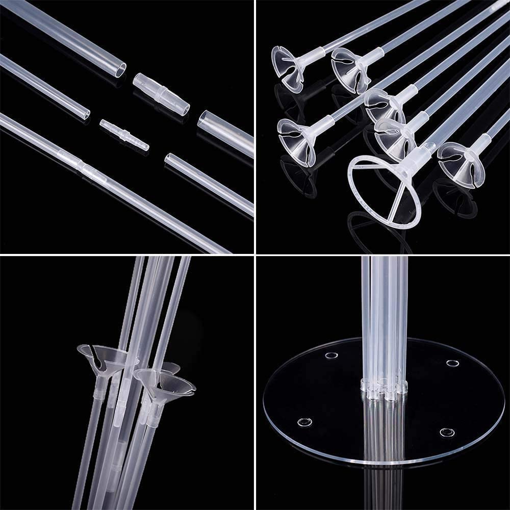 Bộ 4 Giá Đỡ Bong Bóng Màu Trong Suốt Có Thể Tái Sử Dụng Dùng Trang Trí Tiệc Sinh Nhật/Tiệc Cưới