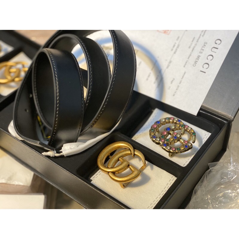 SET THẮT LƯNG 2 MẶT ĐÁ FULLBOX