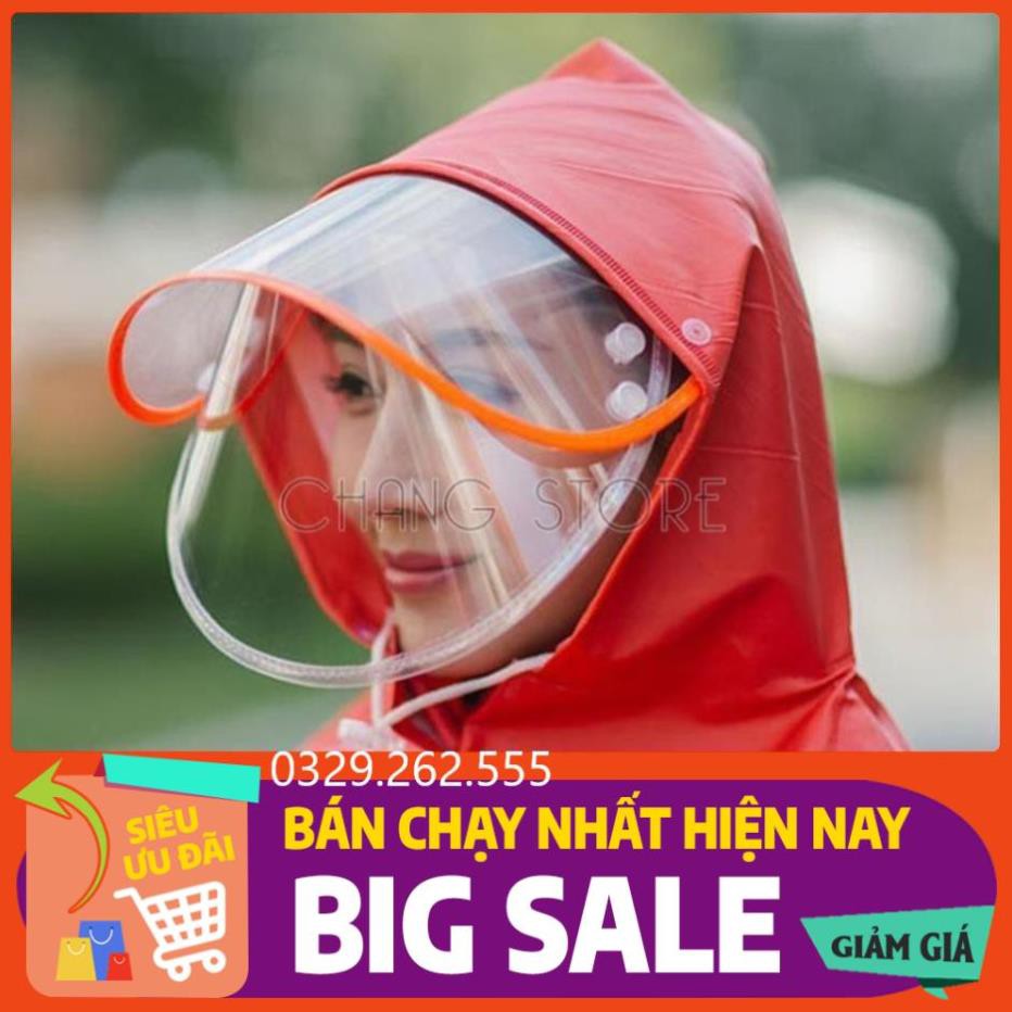 (Big Sale) Áo mưa cánh dơi vải dù siêu bền đầu phản quang có kính che mặt vải dù siêu dai, siêu bền