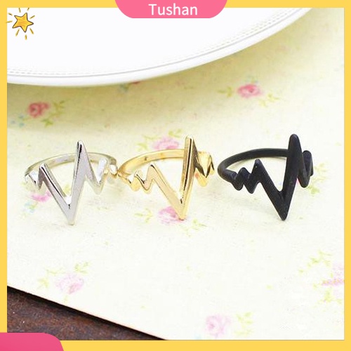 Nhẫn hình mũi tên zigzag bằng hợp kim thời trang unisex