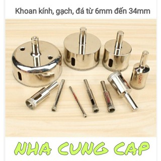 Mũi khoan kính, gạch, đá từ 6mm đến 34mm
