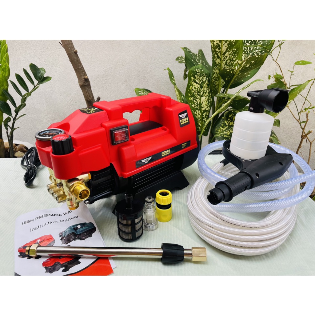 Máy rửa xe chuyên nghiệp mini áp lực cao 3500w cầm tay có chỉnh tốc độ tặng bình tạo phun bọt
