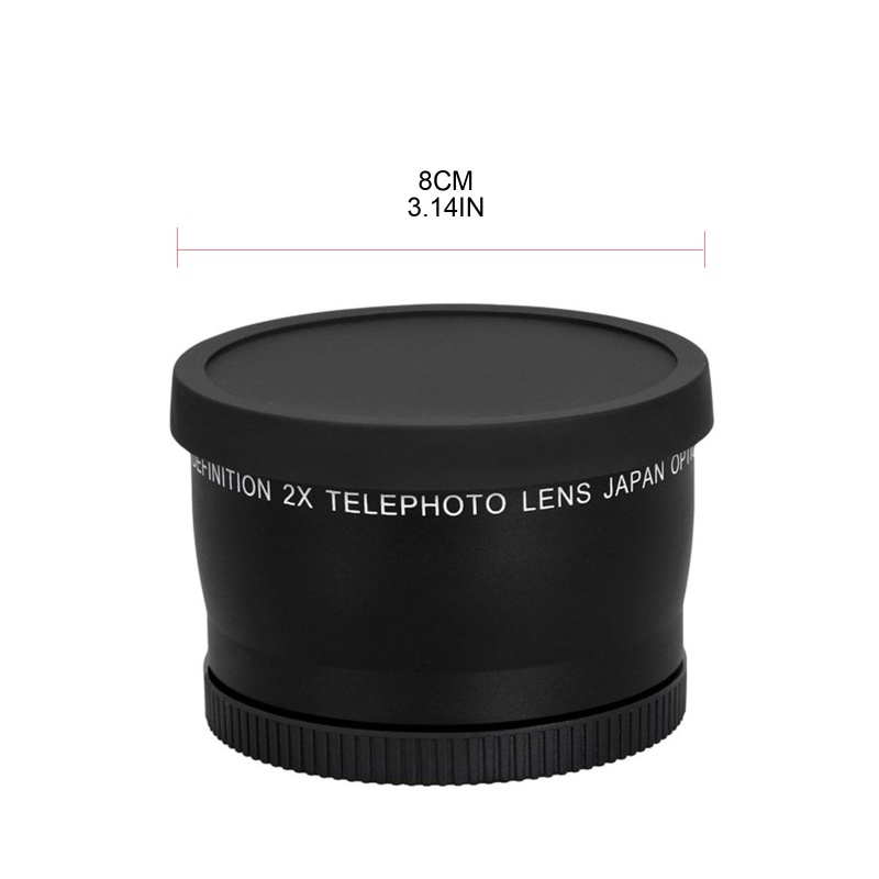 Bộ Chuyển Đổi Ống Kính Chuyên Nghiệp HSV 58mm Với Nắp Ống Kính Và Túi Đựng 2.0x Cho Microcosmic