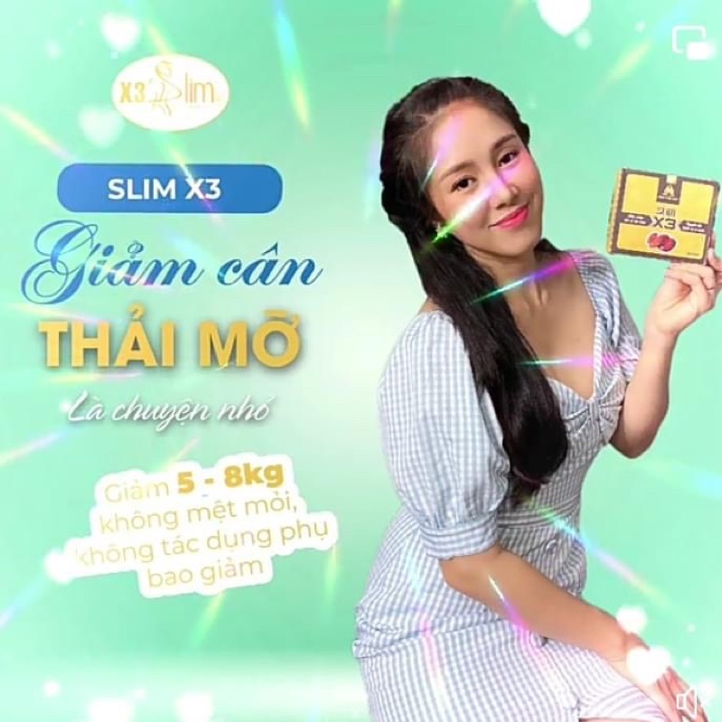 Slim X3 Giảm Cân Chính Hãng kèm QUÀ TẶNG 15viên DETOX Giảm Cân