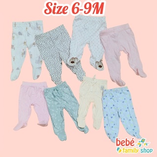 [6-9M] Quần dài liền vớ thun cotton cho bé trai, bé gái Carters, George, hàng xuất dư