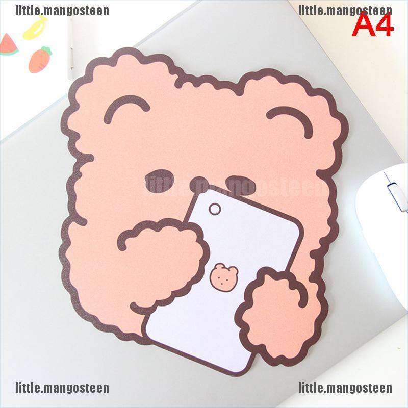 [Mango] 1 Pc Lovely Animal Mouse Pad Kawaii Bear Desk Mat Pads Waterproof Office Decor