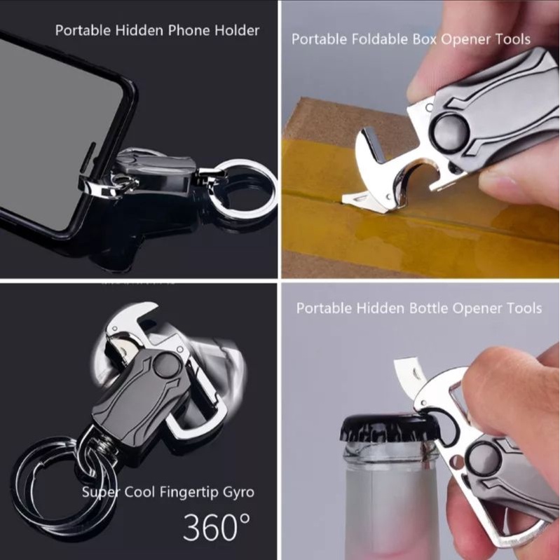 Móc khóa Spinner đa chức năng  mở bia ,móc chìa khóa