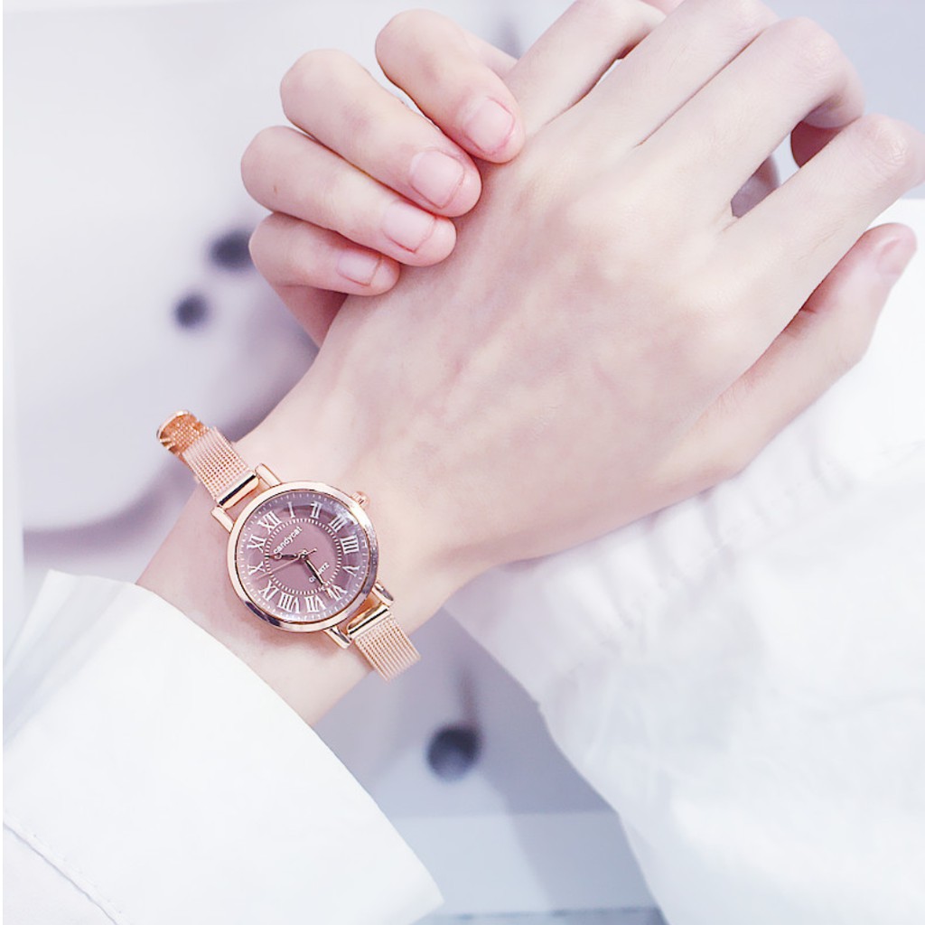 DHD239 ĐỒNG HỒ NỮ DÂY LƯỚI NHUYỄN CANDY CAT 239 LA MÃ PHONG CÁCH THỜI TRANG HÀN QUỐC | BigBuy360 - bigbuy360.vn