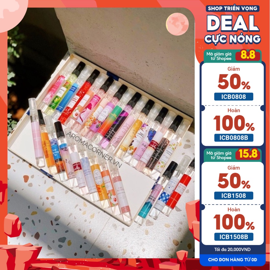 Xịt thơm body mini Bath&BodyWorks - 10ml lọ thuỷ tinh