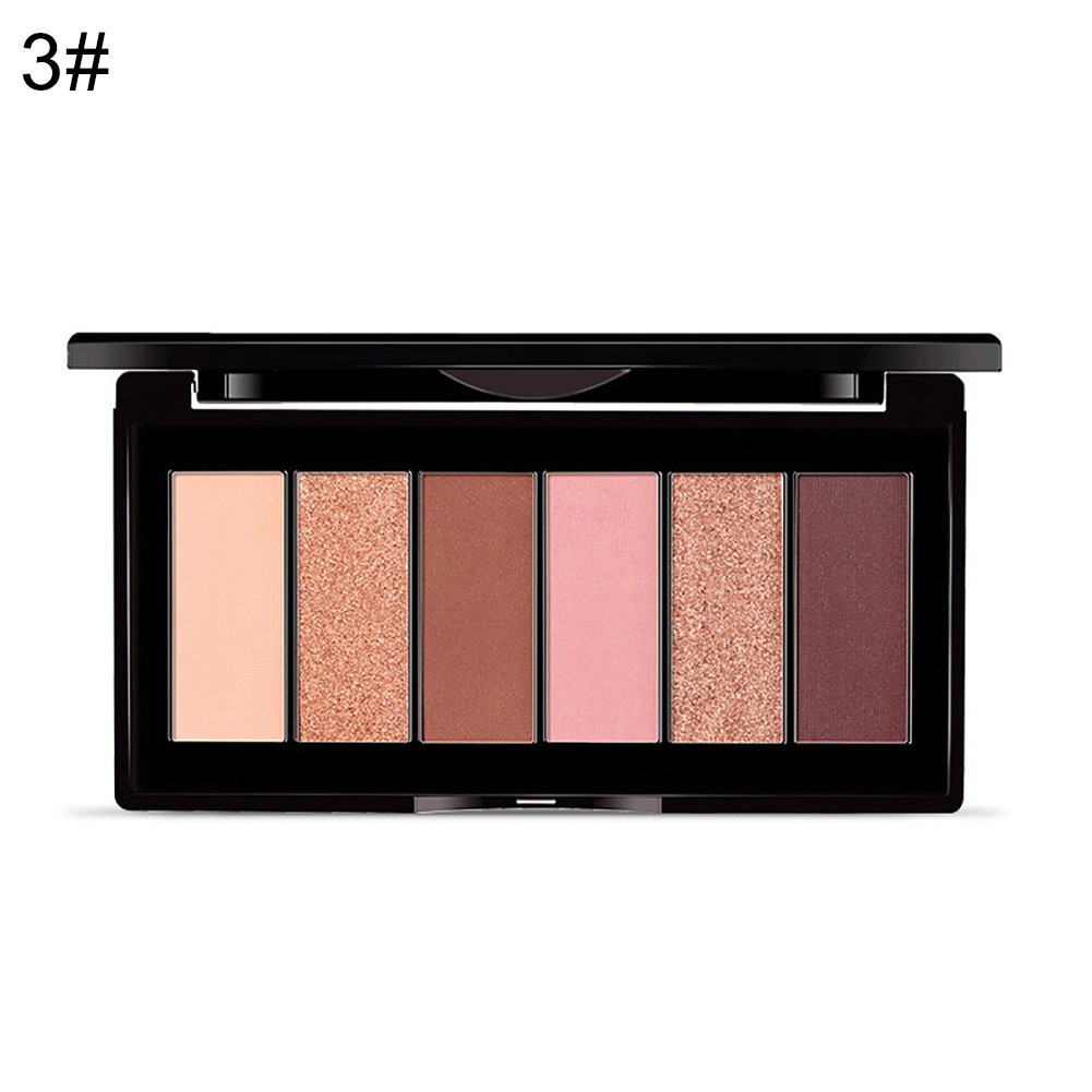 Bảng phấn mắt 6 màu gồm lì và ánh nhũ thời trang dùng trang điểm mắt khói | BigBuy360 - bigbuy360.vn
