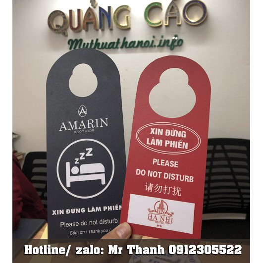 Thẻ treo cửa phòng khách sạn- Thẻ báo không làm phiền