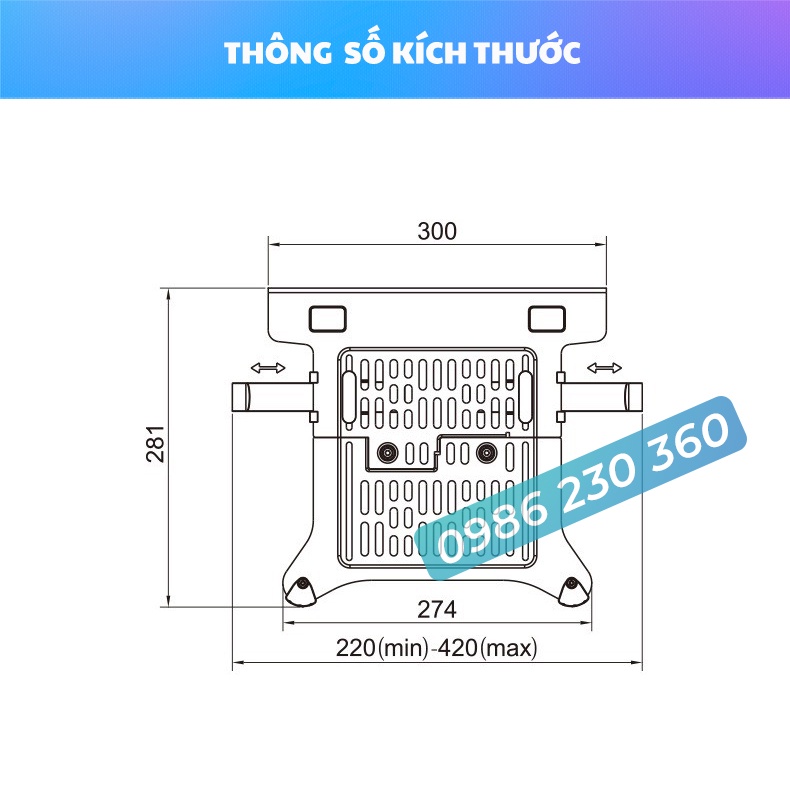 Giá Đỡ , Kẹp Laptop NB FP-2 Chính Hãng North Bayou Hỗ Trợ 10-17 Inch - Lưu Ý : Sản phẩm lẻ chưa bao gồm tay đỡ