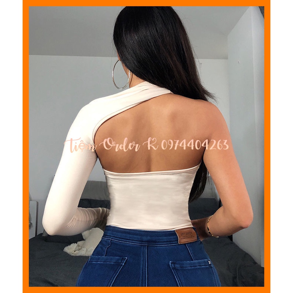 ORDER♥️Áo BodySuit Cắt Ngực 2 Màu(ảnh thật)Size S,M,K Đen,Be