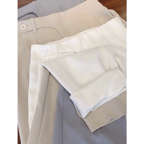 Quần Baggy gài chéo, công sở, đi làm đi học thoải mái, Kèm Hình Thật shop chụp ( mã Q3 )